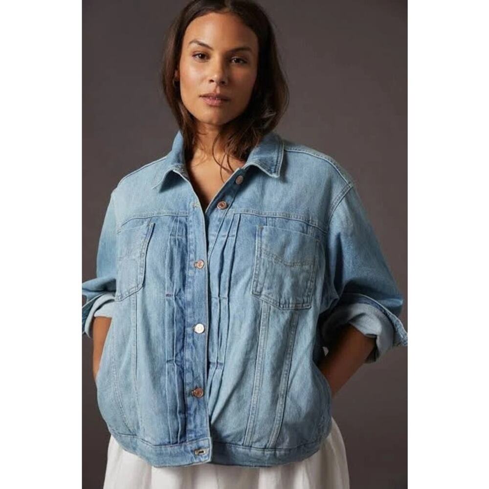 Women's Size S Pilcro Anthropologie Comeback Boyfriend Oversized Jean Jacket